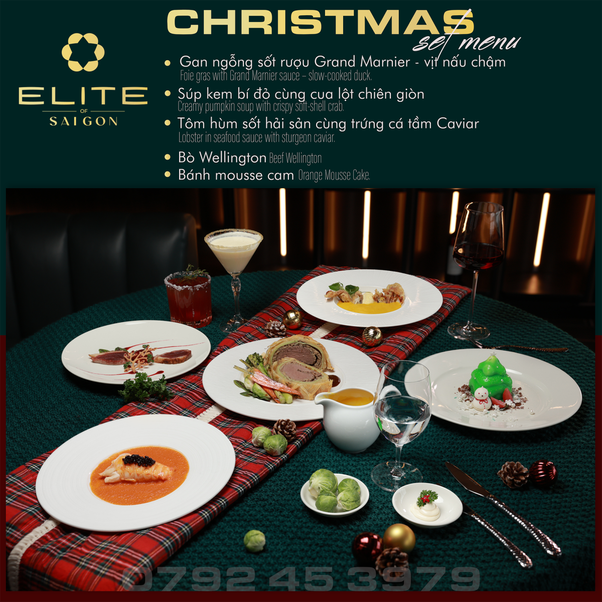 Hình 2 - Set Menu Christmas được phụ riêng cho mùa lễ hội